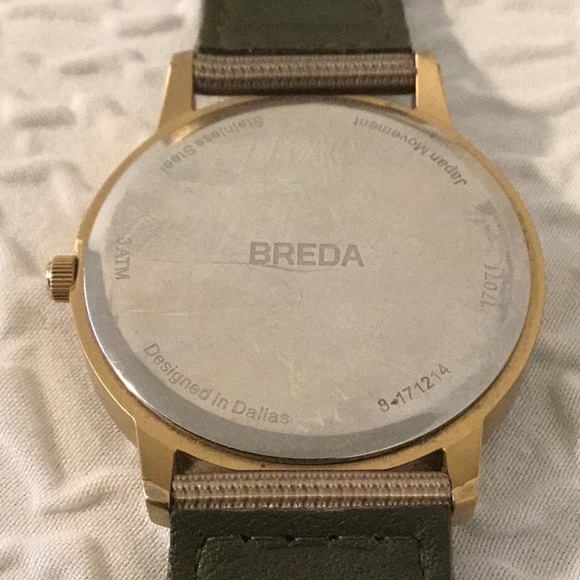 BREDA Men's Valor Khaki Nylon Strap Watch - Picture 6 of 7